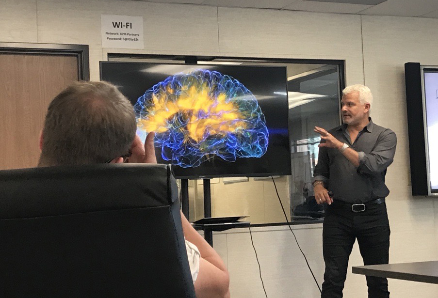 Joan and Sanford I. Weill Neurosciences Building, UCSF, Big Room Presentation by Dr. Adam Gazzaley