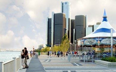 Detroit Riverwalk land surveying