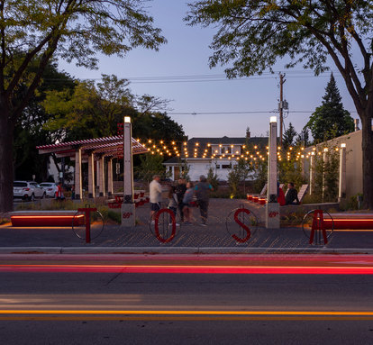 Wauwatosa 69th Street Center Exterior Evening Outdoor space