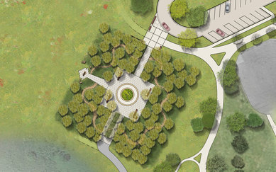 Davenport Veterans Memorial Park Plaza Cultural Landscape Architecture Davenport Iowa SmithGroup
