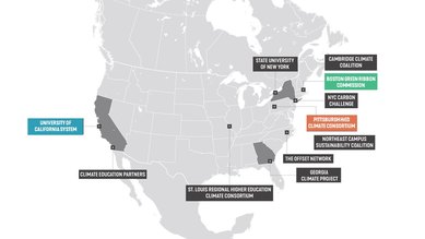 Map of Higher Education Climate Collaboratives