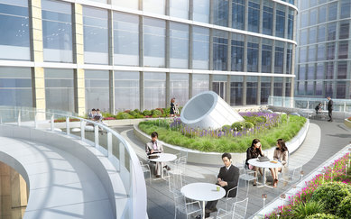 Taiping Exterior Rendering SmithGroup Shanghai Office Workplace Design