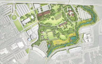 Applewood Estate Master Plan SmithGroup Detroit Flint Cultural Landscape Architecture Rendering