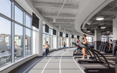 San Diego State University Interior Running Track Cardio