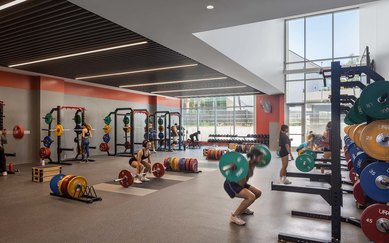 San Diego State University Aztec Center Interior Weight Room Higher Education Architecture
