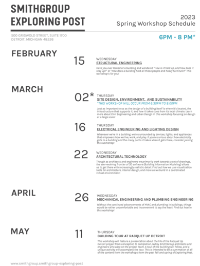 Exploring Post Schedules Spring 2023