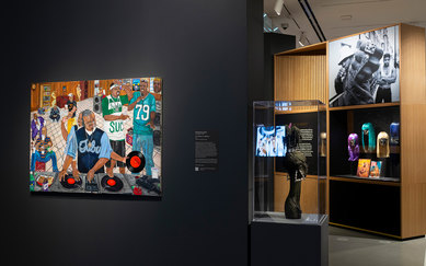Installation view of The Culture: Hip Hop and Contemporary Art in the 21st Century at the Baltimore Museum of Art, April 2023. Photo by Mitro Hood/BMA