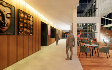 Michigan State University Multicultural interior rendering higher education architecture