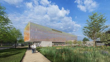 Perspective rendering of Princeton Plasma Innovation Center