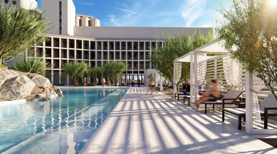 Hayden Flour Mill Exterior Pool Rendering Architecture SmithGroup Phoenix