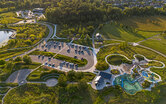 Aerial photo of West Park in Carmel, Indiana