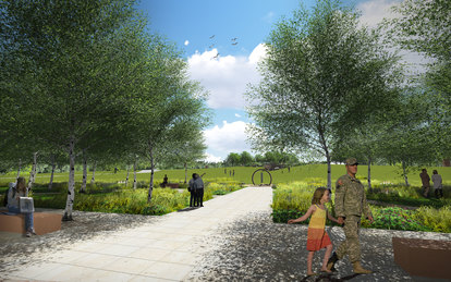 Davenport Veterans Memorial Park Pathway Cultural Landscape Architecture Davenport Iowa SmithGroup