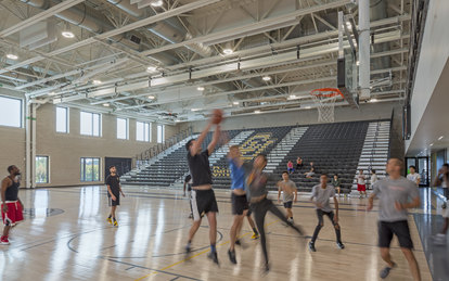 University of Colorado Denver Lola Rob Salazar Wellness Center Interior Basketball Court Higher Education Architecture SmithGroup 