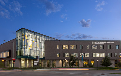 University of Colorado Denver Lola Rob Salazar Wellness Center Exterior Entrance Higher Education Architecture SmithGroup 