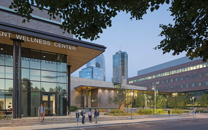 University of Colorado Denver Lola Rob Salazar Wellness Center Exterior Entrance Higher Education Architecture SmithGroup 