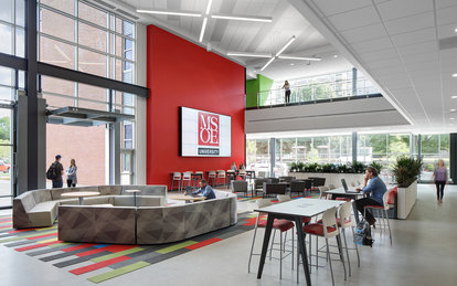  Milwaukee School of Engineering Lobby Interior Science Technology Higher Education SmithGroup