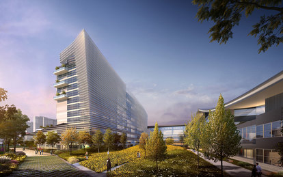 Hanzhong Xinghan Hospital Design Competition Healthcare Design SmithGroup China Architecture Exterior Rendering