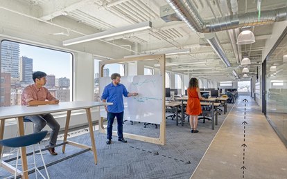Workplace Social Distancing COVID Pandemic San Francisco Office Interiors SmithGroup