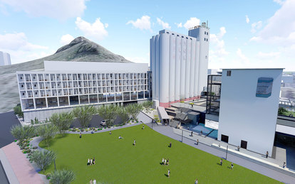 Hayden Flour Mill Redevelopment Tempe rendering Arizona Mixed-Use Hospitality SmithGroup Phoenix