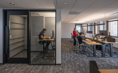 SmithGroup Detroit Interior Renovation Workplace Office Design Michigan Guardian Building