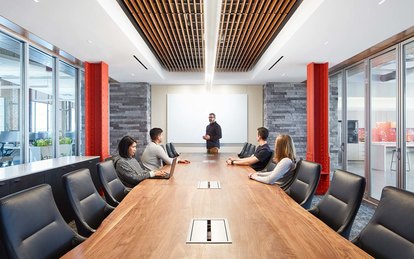 Cryptocurrency headquarters exchange workplace office interiors