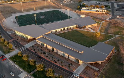 UNIVERSITY OF TEXAS OF THE PERMIAN BASIN D. KIRK EDWARDS FAMILY HUMAN PERFORMANCE CENTER Higher Education Architecture Dallas Texas Exterior