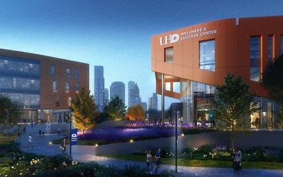 University of Houston Downtown Exterior Rendering