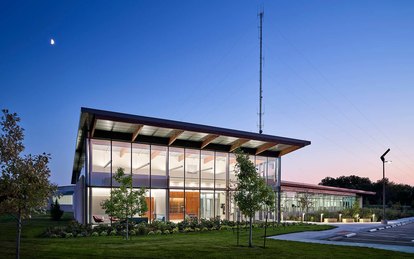 Johnson County Medical Examiner Exterior Front Entrance Science Technology Architecture