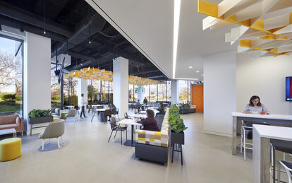 DEA Office Interiors Cafe Windows Interior Design Washington DC SmithGroup
