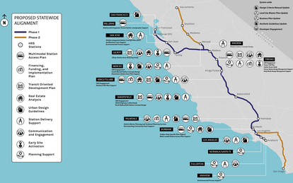 System Map for California High-Speed Rail Station Delivery Support and Technical Assistance