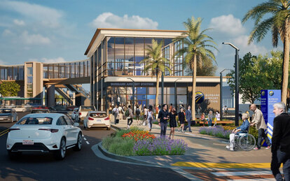 Station rendering for California High-Speed Rail Station Delivery Support and Technical Assistance
